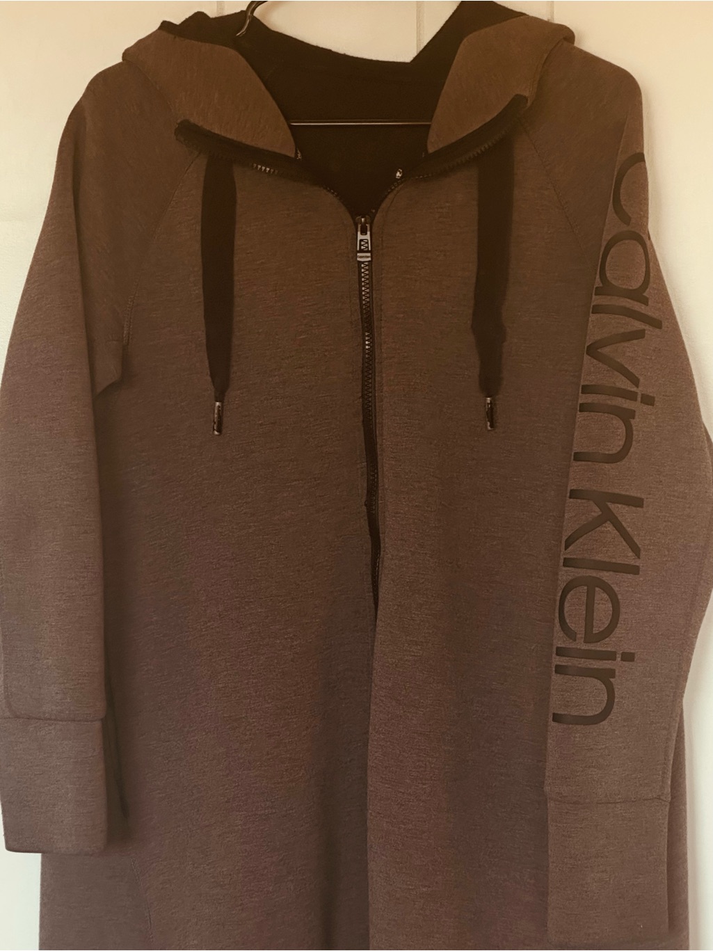 Calvin Klein Black Full-Zip Hoodie Size Large